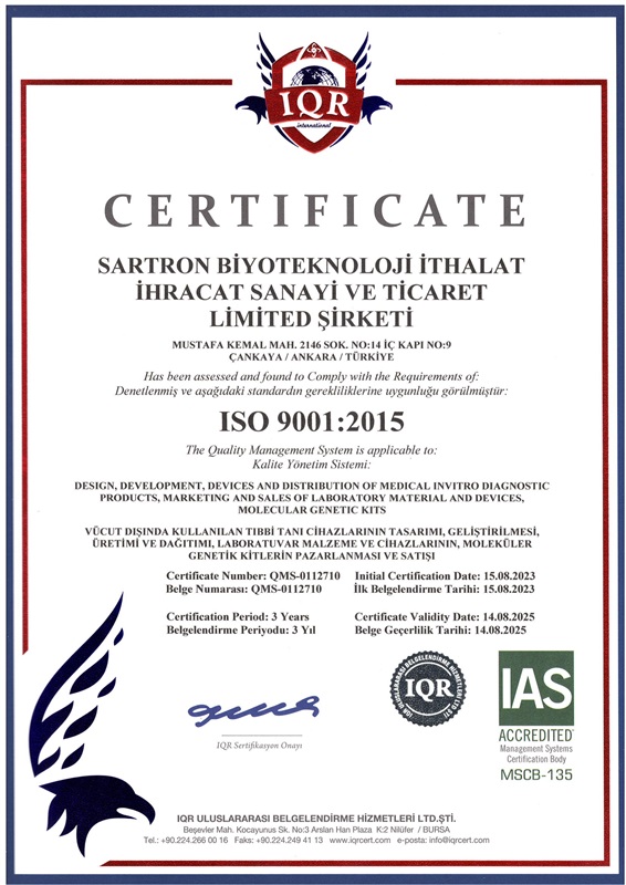 ISO-9001 sertifikası